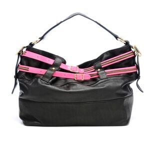 Rebecca Minkoff Black and Pink Fluro 2010 Shoulder Bag